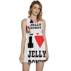 I Love Jelly Donut Sleeveless High Waist Mini Dress by ilovewhateva