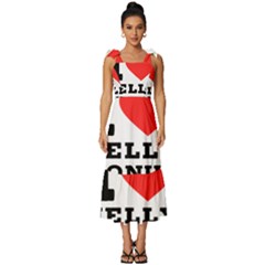 I Love Jelly Donut Tie-strap Tiered Midi Chiffon Dress by ilovewhateva