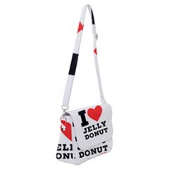 I Love Jelly Donut Shoulder Bag With Back Zipper by ilovewhateva