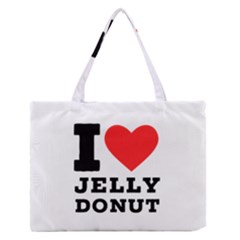 I Love Jelly Donut Zipper Medium Tote Bag by ilovewhateva