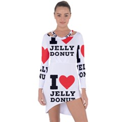 I Love Jelly Donut Asymmetric Cut-out Shift Dress by ilovewhateva