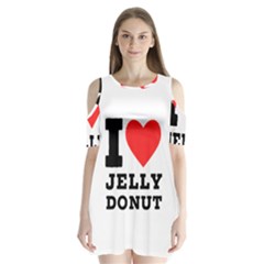 I Love Jelly Donut Shoulder Cutout Velvet One Piece by ilovewhateva