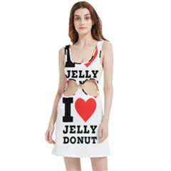 I Love Jelly Donut Velour Cutout Dress by ilovewhateva