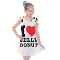 I Love Jelly Donut Kids  Tie Up Tunic Dress by ilovewhateva