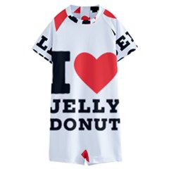 I Love Jelly Donut Kids  Boyleg Half Suit Swimwear by ilovewhateva