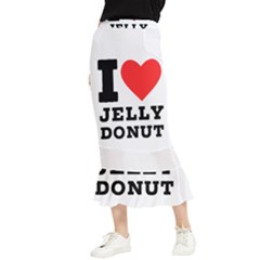 I Love Jelly Donut Maxi Fishtail Chiffon Skirt by ilovewhateva