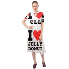 I Love Jelly Donut Keyhole Neckline Chiffon Dress by ilovewhateva