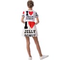 I love jelly donut Kids  Short Sleeve Pinafore Style Dress View2