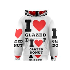 I Love Glazed Donut Kids  Pullover Hoodie by ilovewhateva