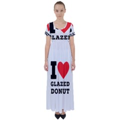 I Love Glazed Donut High Waist Short Sleeve Maxi Dress by ilovewhateva