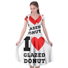 I Love Glazed Donut Cap Sleeve Wrap Front Dress by ilovewhateva