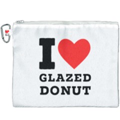 I Love Glazed Donut Canvas Cosmetic Bag (xxxl) by ilovewhateva