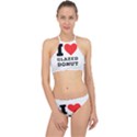 I love glazed donut Racer Front Bikini Set View1