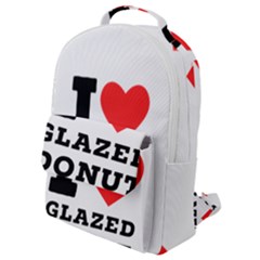 I Love Glazed Donut Flap Pocket Backpack (small) by ilovewhateva