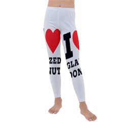 I Love Glazed Donut Kids  Lightweight Velour Leggings by ilovewhateva