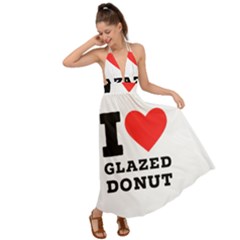 I Love Glazed Donut Backless Maxi Beach Dress by ilovewhateva