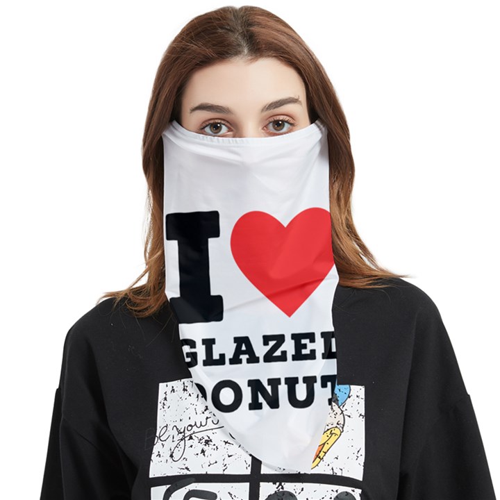 I love glazed donut Face Covering Bandana (Triangle)