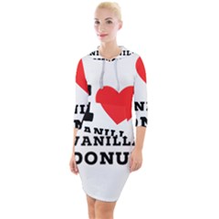 I Love Vanilla Donut Quarter Sleeve Hood Bodycon Dress by ilovewhateva