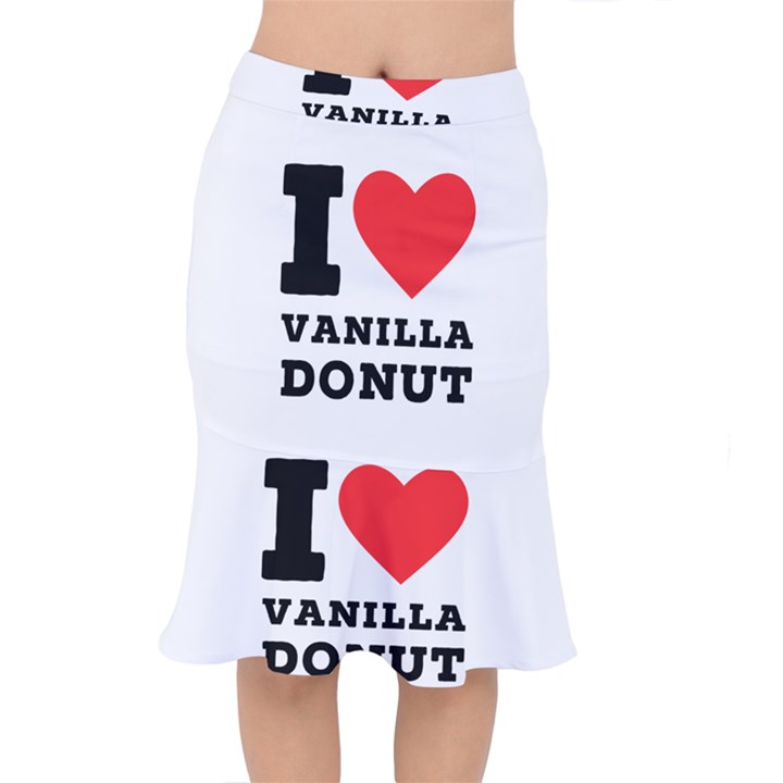 I love vanilla donut Short Mermaid Skirt