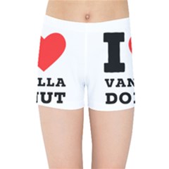 I Love Vanilla Donut Kids  Sports Shorts by ilovewhateva