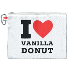 I Love Vanilla Donut Canvas Cosmetic Bag (xxl) by ilovewhateva