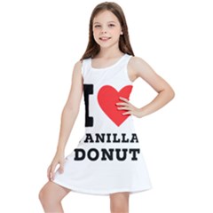 I Love Vanilla Donut Kids  Lightweight Sleeveless Dress by ilovewhateva