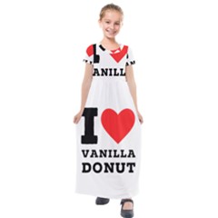 I Love Vanilla Donut Kids  Short Sleeve Maxi Dress by ilovewhateva