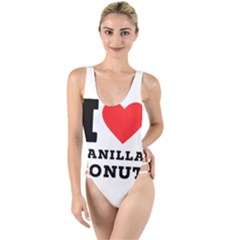 I Love Vanilla Donut High Leg Strappy Swimsuit by ilovewhateva