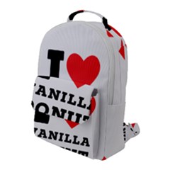 I Love Vanilla Donut Flap Pocket Backpack (large) by ilovewhateva