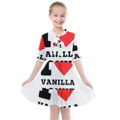 I Love Vanilla Donut Kids  All Frills Chiffon Dress by ilovewhateva