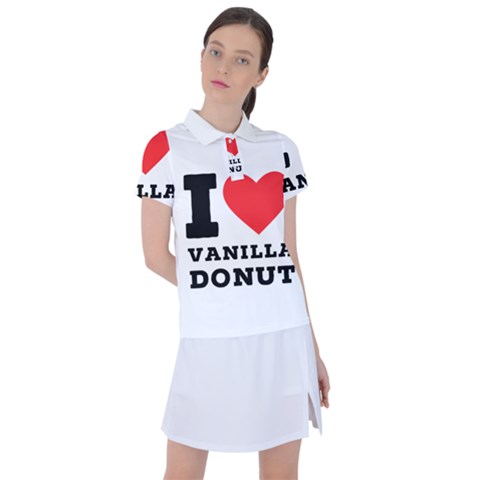 I Love Vanilla Donut Women s Polo Tee by ilovewhateva