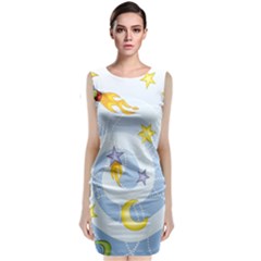 Science Fiction Outer Space Sleeveless Velvet Midi Dress