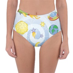 Science Fiction Outer Space Reversible High-waist Bikini Bottoms by Ndabl3x