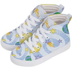 Science Fiction Outer Space Kids  Hi-top Skate Sneakers by Ndabl3x