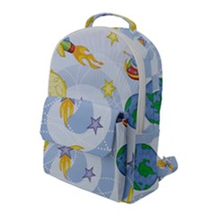 Science Fiction Outer Space Flap Pocket Backpack (large) by Ndabl3x