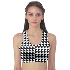 Optical Illusion Black Sports Bra by Ndabl3x