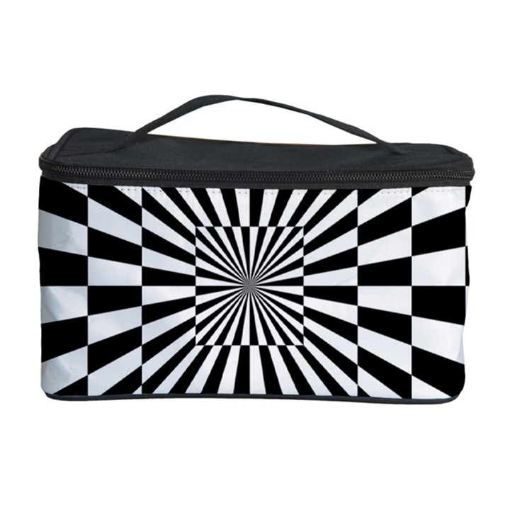 Optical Illusion Chessboard Tunnel Cosmetic Storage Case