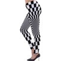 Optical Illusion Chessboard Tunnel Lightweight Velour Leggings View3