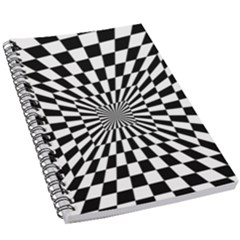 Optical Illusion Chessboard Tunnel 5 5  X 8 5  Notebook by Ndabl3x