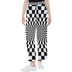 Optical Illusion Chessboard Tunnel Women s Pants  by Ndabl3x