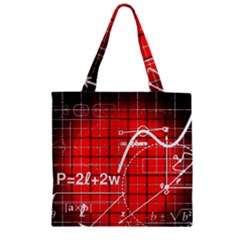 Geometry Mathematics Cube Zipper Grocery Tote Bag by Ndabl3x