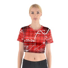 Geometry Mathematics Cube Cotton Crop Top by Ndabl3x