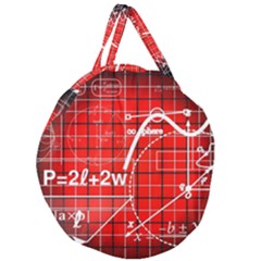 Geometry Mathematics Cube Giant Round Zipper Tote