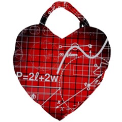 Geometry Mathematics Cube Giant Heart Shaped Tote by Ndabl3x