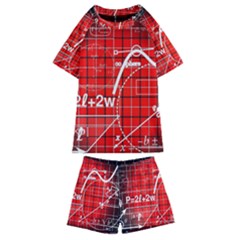 Geometry Mathematics Cube Kids  Swim Tee And Shorts Set by Ndabl3x