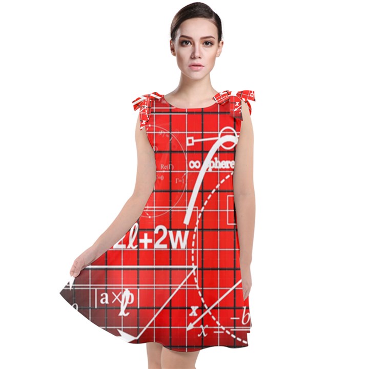 Geometry Mathematics Cube Tie Up Tunic Dress