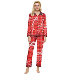 Geometry Mathematics Cube Womens  Long Sleeve Velvet Pocket Pajamas Set by Ndabl3x