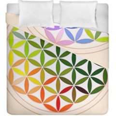 Mandala Rainbow Colorful Duvet Cover Double Side (king Size) by Ndabl3x