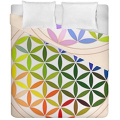 Mandala Rainbow Colorful Duvet Cover Double Side (california King Size) by Ndabl3x