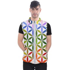 Mandala Rainbow Colorful Men s Puffer Vest by Ndabl3x